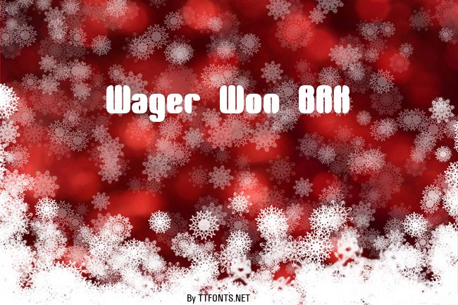Wager Won BRK example